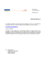 Circular Note No. 6, Reminder on the Accreditation