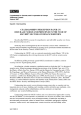 Chairman's Perception Paper on OSCE Basic Norms and Principles in the Field of Security Sector Governance/Reform