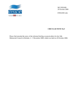 Circular Note No.5, Notes of the Briefing on Organizational Modalities, 20 Oct 2008