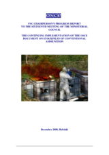 FSC Chairpersons' Progress Report, the Continuing Implementation of the OSCE Document on Stockpiles of Conventional Ammunition