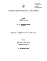 Statement by H.E. Ms. Rita KIEBER-BECK, Minister of Foreign Affairs, Liechtenstein