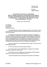 Statement by H.E. Mr. Jean ASSELBORN, Deputy Prime Minister, Minister for Foreign Affairs and Immigration, Luxembourg