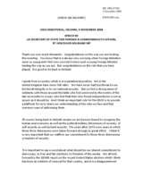 Statement by H.E. Mr. David MILIBAND, MP, Secretary of State for Foreign and Commonwealth Affairs, United Kingdom