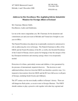 Statement by H.E. Ms. Ingibjorg Solrun GISLADOTTIR, Minister for Foreign Affairs, Iceland