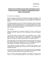 Statement by H.E. Mr. Markos KYPRIANOU, Minister of Foreign Affairs, Cyprus