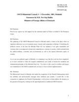 Statement by H.E. Mr. Per Stig MOLLER, Foreign Minister, Denmark