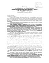 Statement by H.E. Mr. Sergei MARTYNOV, Minister of Foreign Affairs, Belarus