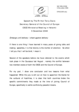 Statement by H.E. Mr. Terry DAVIS, Secretary General of the Council of Europe