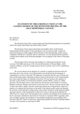 Closing Statement by the EU