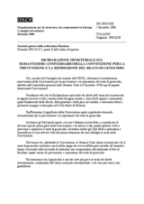 Ministerial Declaration on the 60th Anniversary of the Convention on the Prevention and Punishment of the Crime of Genocide (it)