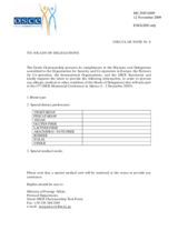 Circular Note No.8, Information on Special Requirements for Heads of Delegations