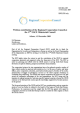 Contribution of the Regional Cooperation Council at the 17th OSCE Ministerial Council
