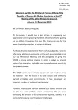 Statement by H.E. Mr. Markos KYPRIANOU, Minister of Foreign Affairs, Cyprus