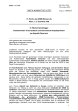 Statement by H.E. Mr. Michael SPINDELEGGER, Federal Minister for European and International Affairs, Austria (de)