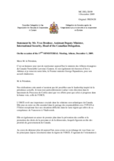 Statement by H.E. Mr. Yves BRODEUR, Assistant Deputy Minister and Political Director, Department of Foreign Affairs and International Trade, Canada (fr)