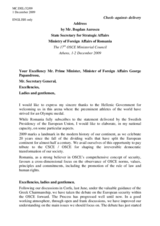 Statement by H.E. Mr. Bogdan AURESCU, Secretary of State for Foreign Affairs, Romania