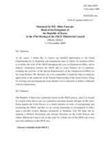 Statement by H.E. Mr. Yoon-joe SHIM, Permanent Representative to the OSCE, Republic of Korea