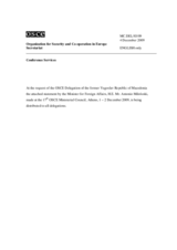 Statement by H.E. Mr. Antonio Milososki, Minister of Foreign Affairs of the former Yugoslav Republic of Macedonia