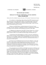 Message of the Secretary General of the United Nations, delivered by H.E. Mr. Jan KUBIS, Executive Secretary of the United Nations Economic Commission for Europe, United Nations
