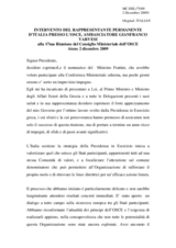Statement by H.E. Amb. Gianfranco VARVESI, Permanent Representative of Italy to the OSCE, Italy (it)