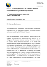 Swedish Presidency of the European Union - EU Closing Statement