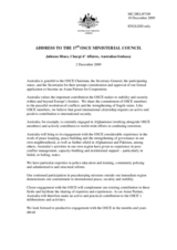 Address by Ms. Julienne HINCE, Charge d' Affaires, Australia