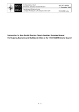 Intervention by Mme Aurelia BOUCHEZ, Deputy Assistant Secretary General for Regional, Economic and Multilateral Affairs, NATO