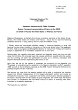 Statement by the Delegation of France, also on behalf of the Delegations of the Russian Federation and the United States, on the 11 May 2009 statement by the Co-Chairs of the Minsk Group