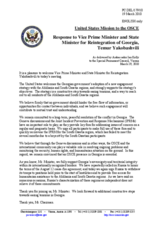 Statement by the Delegation of the United States in response to the address by the Vice Prime-Minister and the State Minister for Reintegration of Georgia, Temuri Yakobashvili