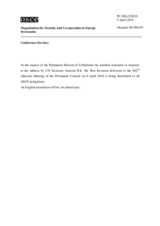Statement by the Delegation of Uzbekistan in response to the address by the Secretary-General of the United Nations, Ban Ki-moon (ru)