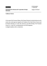 Statement by the Delegation of the Russian Federation on the signing of the Strategic Arms Reduction Treaty by the Russian Federation and the United States of America (ru)