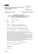 Journal of the 43rd Joint Meeting of the Forum for Security Co-operation and the Permanent Council (it)