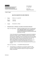 Journal of the 608th Plenary Meeting of the Forum for Security Co-operation (de)