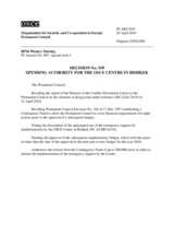 Permanent Council Decision No. 939