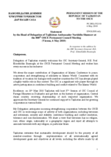 Statement by the Delegation of Tajikistan in response to the address by the Secretary General of the Organization of the Islamic Conference, Ekmeleddin Ihsanoglu
