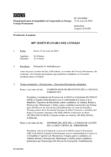 Journal of the 809th Plenary Meeting of the Permanent Council (es)