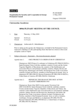 Journal of the 809th Plenary Meeting of the Permanent Council