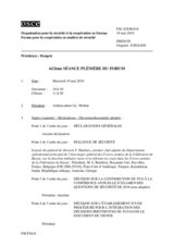 Journal of the 612th Plenary Meeting of the Forum for Security Co-operation (fr)