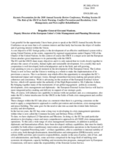 Keynote Speech by Brigadier-General Giovanni Manione, Deputy Director of the European Union's Crisis Management and Planning Directorate