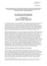 Keynote Speech by Dr. William H. Hill, Professor of National Security Strategy, National War College, Washington, DC