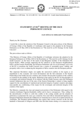 Statement by the Delegation of Azerbaijan on situation in Nagorno-Karabakh