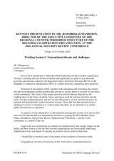 Keynote Presentation by Mr. Jenishbek Jumanbekov, Director of the Executive Committee of the Regional Counter-Terrorism Structure of the Shanghai Co-opeartion Organization