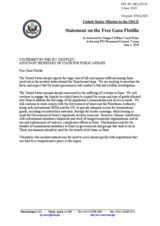 Statement by the Delegation of the United States on the storming of the ship Marmara and the humanitarian situation in Gaza