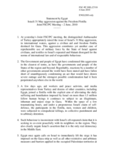 Statement by the Delegation of Egypt on the storming of the ship Marmara and the humanitarian situation in Gaza