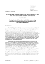 Statement by Switzerland