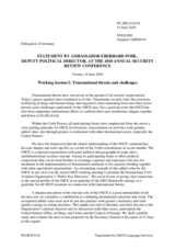 Statement by Amb. Eberhard Pohl, Deputy Political Director, Germany