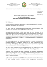 Statement by Azerbaijan