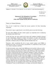 Statement by Azerbaijan
