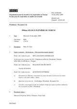 599ème SÉANCE PLÉNIÈRE DU FORUM - Forum pour la coopération en matière de sécurité