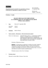 Journal of the 494th Special Plenary Meeting of the Forum for Security Co-operation (fr)